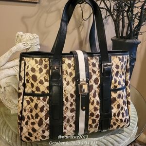 L.A.M.B. by Gwen Stefani Grantham Tote Leopard Print Luxury Designer Bag #580